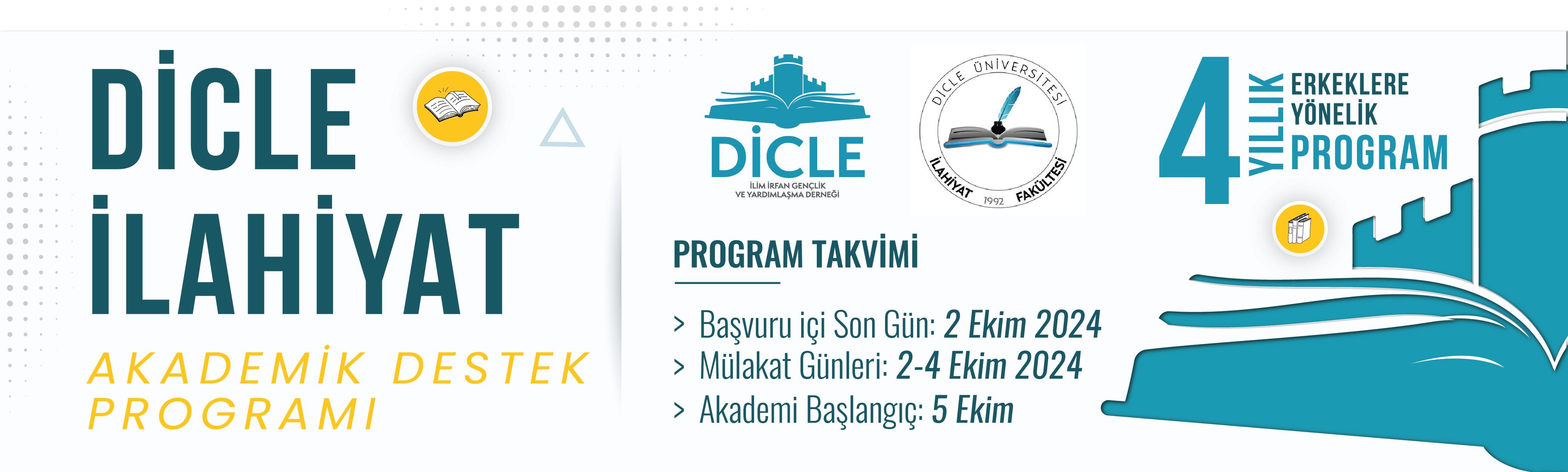 DİCLE İLAHİYAT AKADEMİK DESTEK PROGRAMI KAYITLARI BAŞLADI!